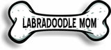 Dog Mom Labradoodle Bone Car Magnet Bumper Sticker 3"x7"