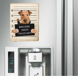 Airedale Terrier Mugshot Bad Dog Fridge refrigerator Car Magnet Bumper Sticker