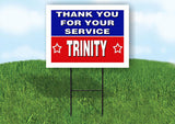 TRINITY THANK YOU SERVICE 18 in x 24 in Yard Sign Road Sign with Stand
