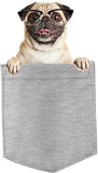 Pug w Glasses Dog in pocket Fridge Car Magnet Bumper Sticker App size 4"x7"