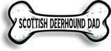 Dog Dad Scottish Deerhound Bone Car Magnet Bumper Sticker 3"x7"