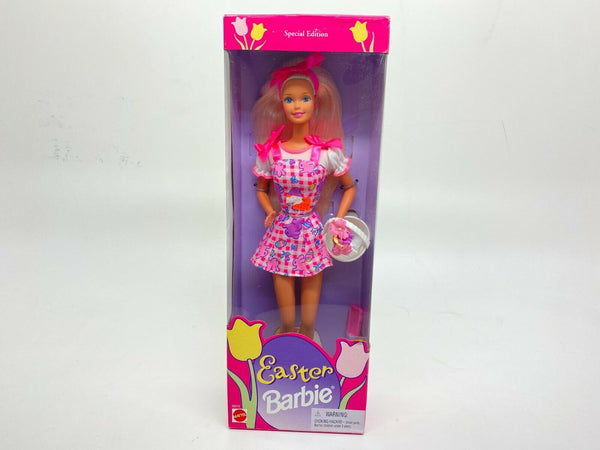 Lot of 2 1993 Bedtime Barbie & Easter Barbie – Work House signs