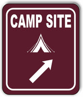CAMP SITE DIRECTIONAL ARROW TRAIL 8 Variations Metal Aluminum composite sign