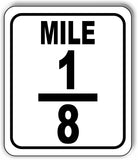 Mile 1/8 Distance Marker Running Race 5k Marathon Metal Aluminum Composite Sign