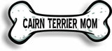 Dog Mom Cairn Terrier Bone Car Magnet Bumper Sticker 3"x7"