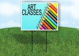 ART CLASSES Yard Sign with Stand LAWN SIGN