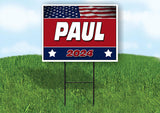 PAUL FLAG RED 2024 18inx24in Yard Road Sign w/ Stand