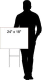 SIGN OUT HERE RED 18 in x 24 in Yard Sign Road Sign with Stand