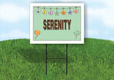SERENITY WELCOME BABY GREEN  18 in x 24 in Yard Sign Road Sign with Stand