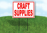 CRAFT Supplies RED Yard Sign Road with Stand LAWN SIGN