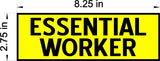 Essential Worker Car MAGNET Magnetic Bumper Sticker  bright safety yellow