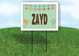 ZAYD WELCOME BABY GREEN  18 in x 24 in Yard Sign Road Sign with Stand