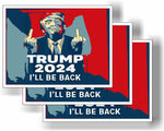 3 Pack Eco Trump Middle Finger Ill Be Back Bumper Magnet 4 in x 3 in