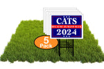 Eco Cats Because People Suck 2024 12X16 In Yard Road Sign W/Stand