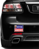 3 Pack Eco Trump Never Surrender Red Blue Bumper Magnet 4 in x 3 in