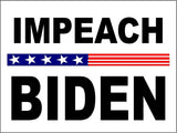 3 Pack Eco Impeach Biden White Background Bumper Magnet 4 in x 3 in