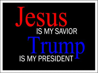 3 Pack Eco Jesus is My Savior Trump is My President Bumper Magnet 4 in x 3 in