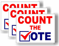 3 Pack Eco Count The Vote Election Fraud Bumper Magnet 4 in x 3 in