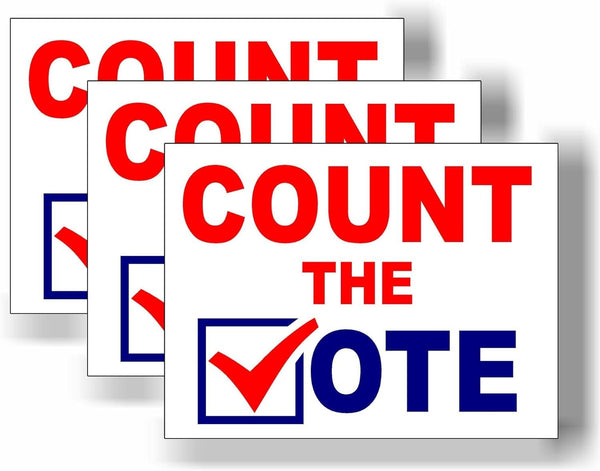 3 Pack Eco Count The Vote Election Fraud Bumper Magnet 4 in x 3 in