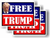 3 Pack Eco Free Trump Red Blue Bumper Magnet 4 in x 3 in