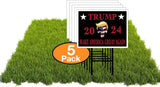 Eco PUNISHER TRUMP 2024 AMERICA GREAT AGAIN 5 Double Sided 12x16 in Yard Road Sign w/Stand