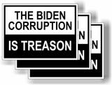 3 Pack Eco The Biden Corruption is Treason Bumper Magnet 4 in x 3 in