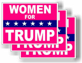 3 Pack Eco Women for Trump Donald Pink Bumper Magnet 4 in x 3 in