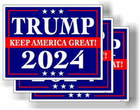 3 Pack Eco Trump Keep America Great 2024 Bumper Magnet 4 in x 3 in