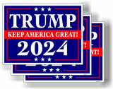 3 Pack Eco Trump Keep America Great 2024 Bumper Magnet 4 in x 3 in