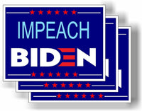 3 Pack Eco Impeach Biden Stars Bumper Magnet 4 in x 3 in