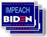 3 Pack Eco Impeach Biden Stars Bumper Magnet 4 in x 3 in