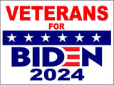 3 Pack Eco Veterans for Biden 2024 Joe Biden Bumper Magnet 4 in x 3 in