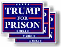 3 Pack Eco Trump for Prison 2024 Political Biden Bumper Magnet 4 in x 3 in