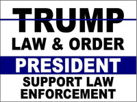 3 Pack Eco Trump Law Order President Support Law Enforcement Bumper Magnet 4 in x 3 in