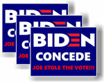 3 Pack Eco Biden Concede Bumper Magnet 4 in x 3 in