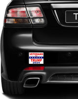 3 Pack Eco Veterans for Trump 2024 Size Bumper Magnet 4 in x 3 in