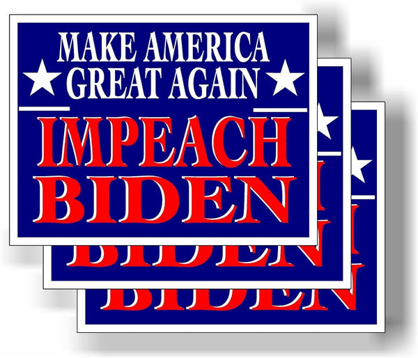 3 Pack Eco Make America Great Again Impeach Biden Bumper Magnet 4 in x 3 in