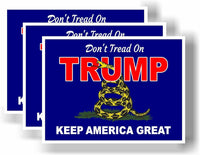 3 Pack Eco Don't Tread On Trump Donald Keep America Great MAGA Bumper Magnet 4 in x 3 in