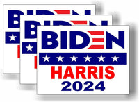 3 Pack Eco Biden Harris 2024 Joe Kamala Biden Star Bumper Magnet 4 in x 3 in