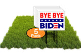 Eco Bye Bye Biden Blue Stars 12X16 In Yard Road Sign W/Stand