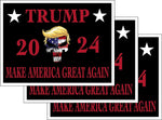 3 Pack Eco Punisher Trump 2024 Make America Great Again Bumper Magnet 4 in x 3 in