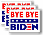 3 Pack Eco Bye Bye Biden Blue Stars Bumper Magnet 4 in x 3 in