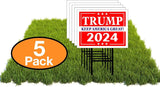 Eco TRUMP 2024 RED KEEP AMERICA GREAT POLITICAL 12x16 in Yard Road Sign w/Stand
