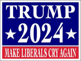 3 Pack Eco Trump 2024 Make Liberals Cry Again Bumper Magnet 4 in x 3 in