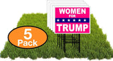 Eco Women for trump Donald Trump POLITICAL pink 5 Double Sided 12x16 in Yard Road Sign w/Stand
