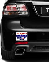 3 Pack Eco Veterans for Biden 2024 Joe Biden Bumper Magnet 4 in x 3 in