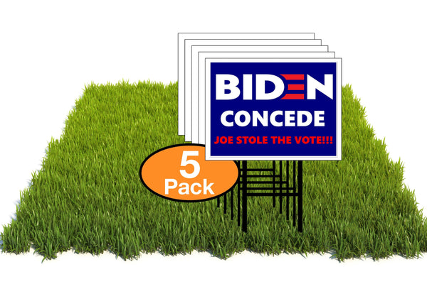 Eco Biden Concede 12X16 In Yard Road Sign W/Stand