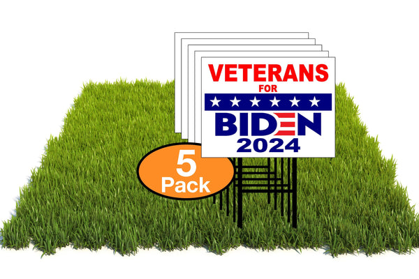 Eco Veterans For Biden 2024 Joe Biden 12X16 In Yard Road Sign W/Stand