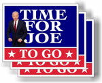 3 Pack Eco Time for Joe to Go Biden Picture Bumper Magnet 4 in x 3 in