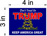 3 Pack Eco Don't Tread On Trump Donald Keep America Great MAGA Bumper Magnet 4 in x 3 in